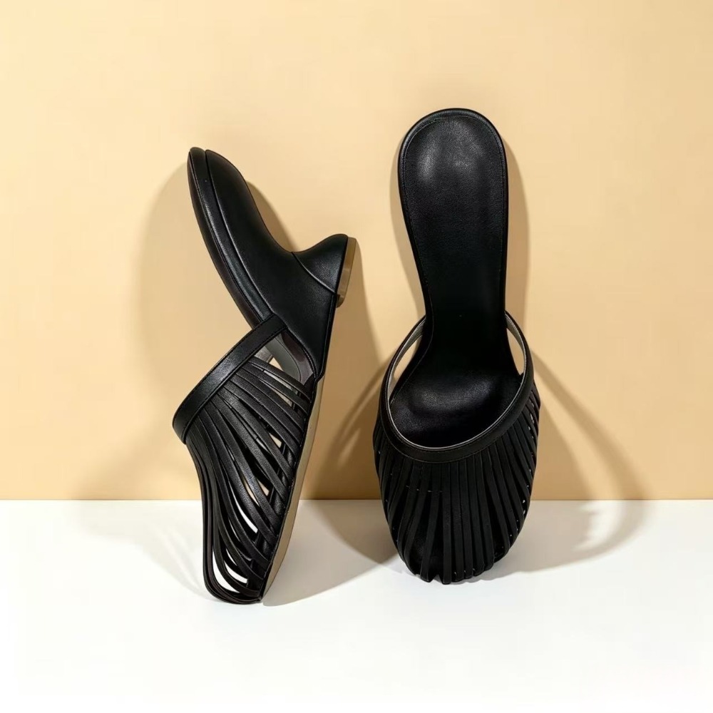 Women Shoes Mules - Letnie damskie sandały na koturnie z