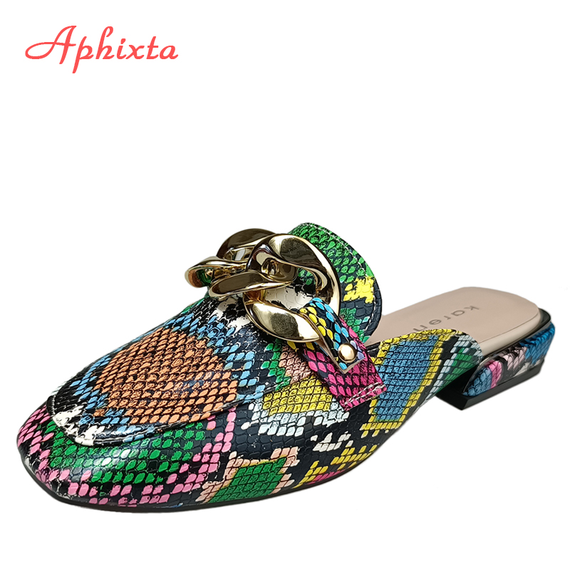 Gold Chain Sandal - Aphixta letnie nowa z łańcuchem kobiety