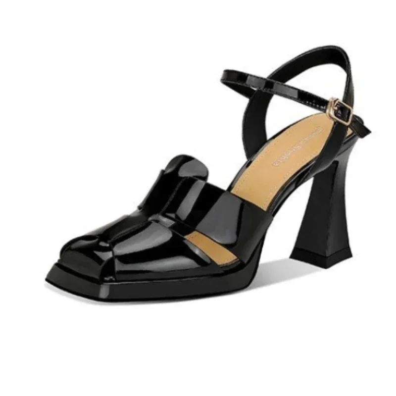 Ankle Strap Heels - Damskie sandały na wysokim obcasie, modne