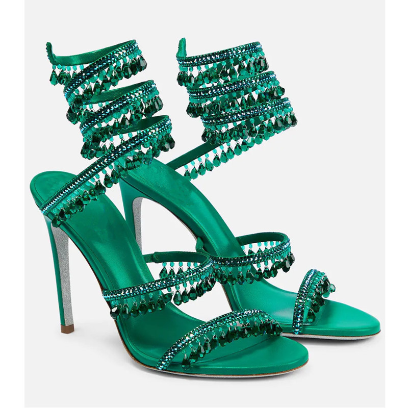 Seksowne zielone sandały na sz – Ankle Strap Heels recenzja i cena