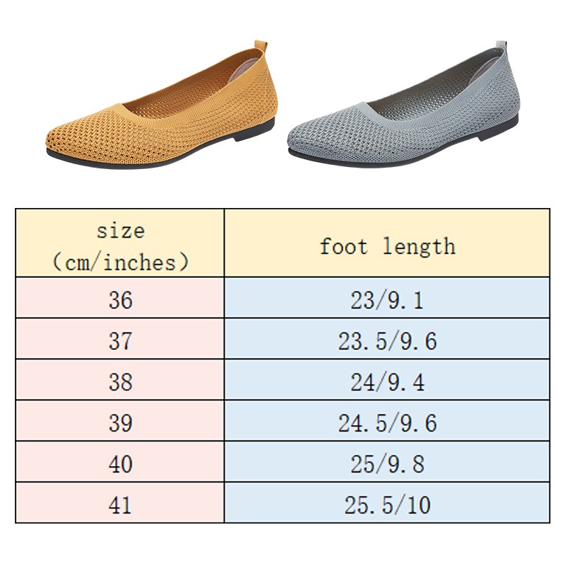 Damskie płaskie buty, dzianino – Ballet Flat Women recenzja i cena