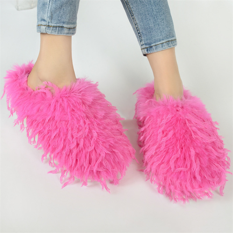 Zimowe kapcie damskie z puszys – Women Shoes Mules recenzja i cena