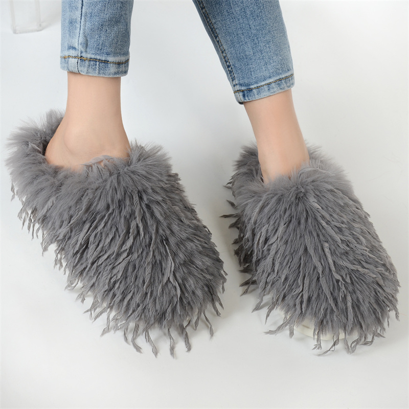 Zimowe kapcie damskie z puszys – Women Shoes Mules recenzja i cena