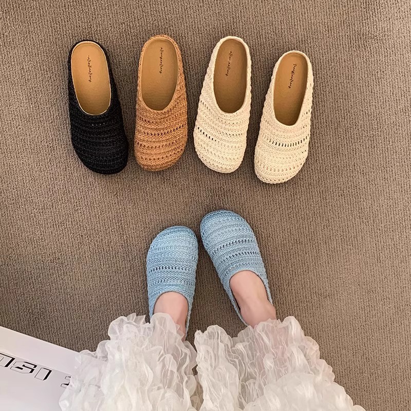 Damskie klapki z rafii, tkane, – Women Shoes Mules recenzja i cena