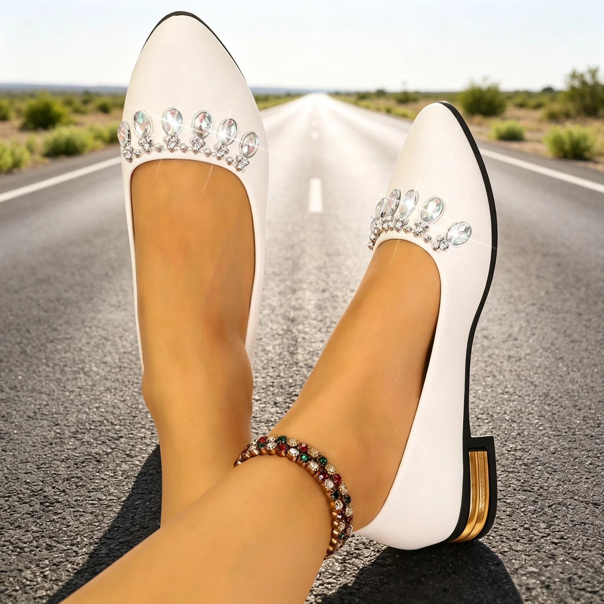 Damskie baleriny z ostrym nosk – Ballet Flat Women recenzja i cena