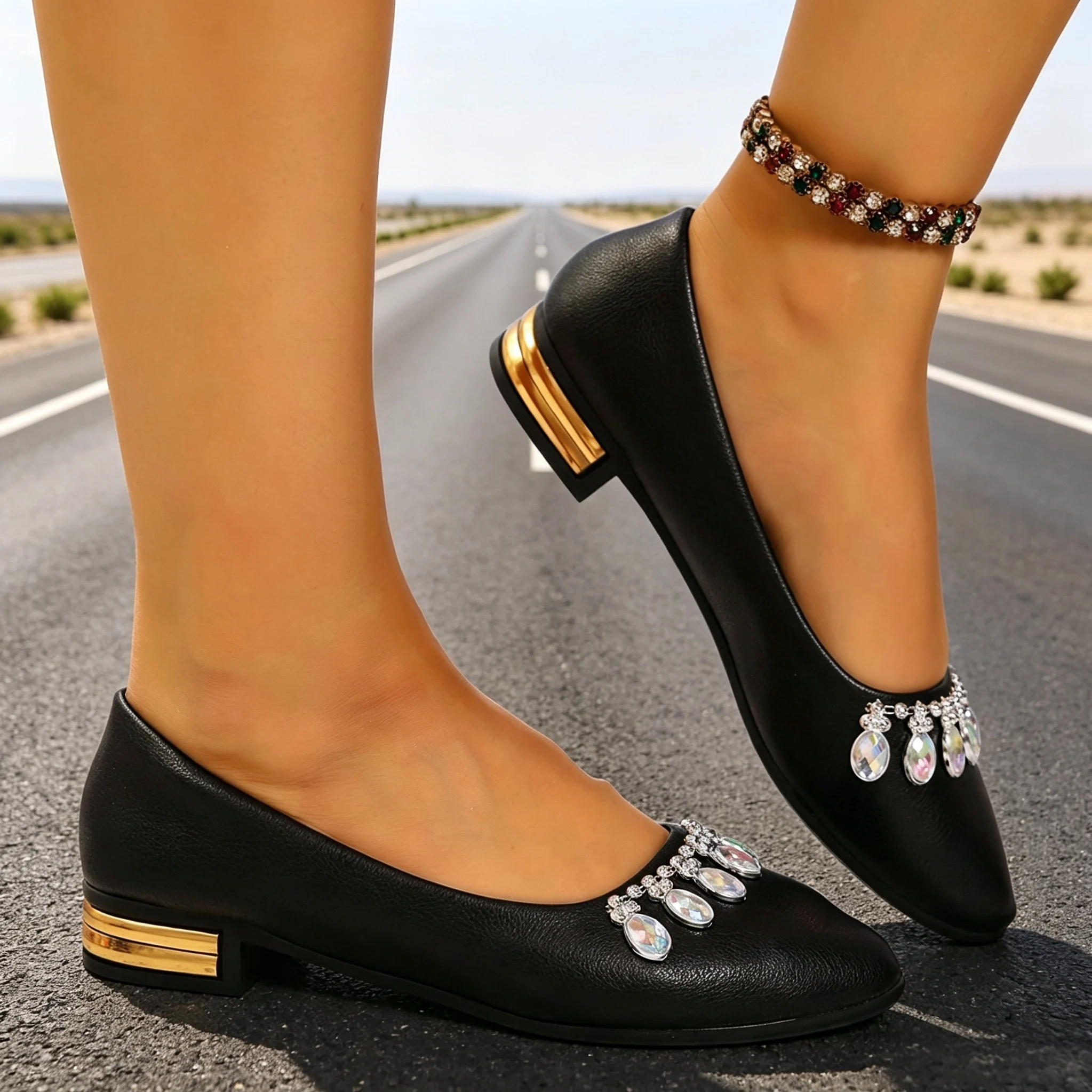 Damskie baleriny z ostrym nosk – Ballet Flat Women recenzja i cena