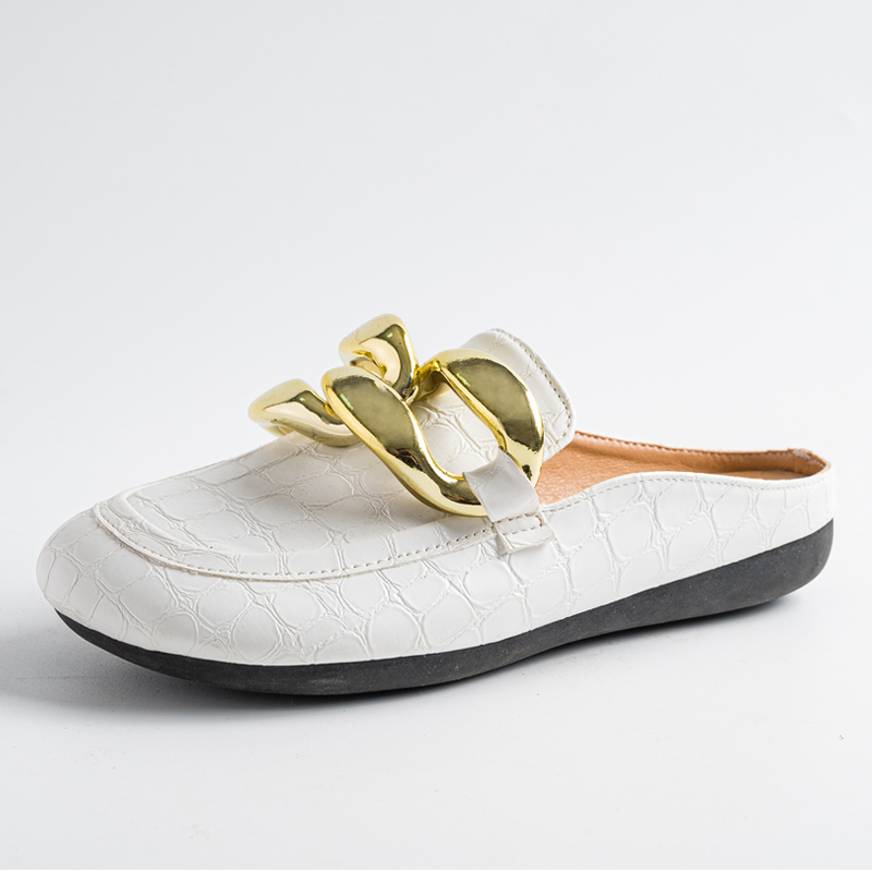 Modne damskie klapki plus size – Gold Chain Sandal recenzja i cena