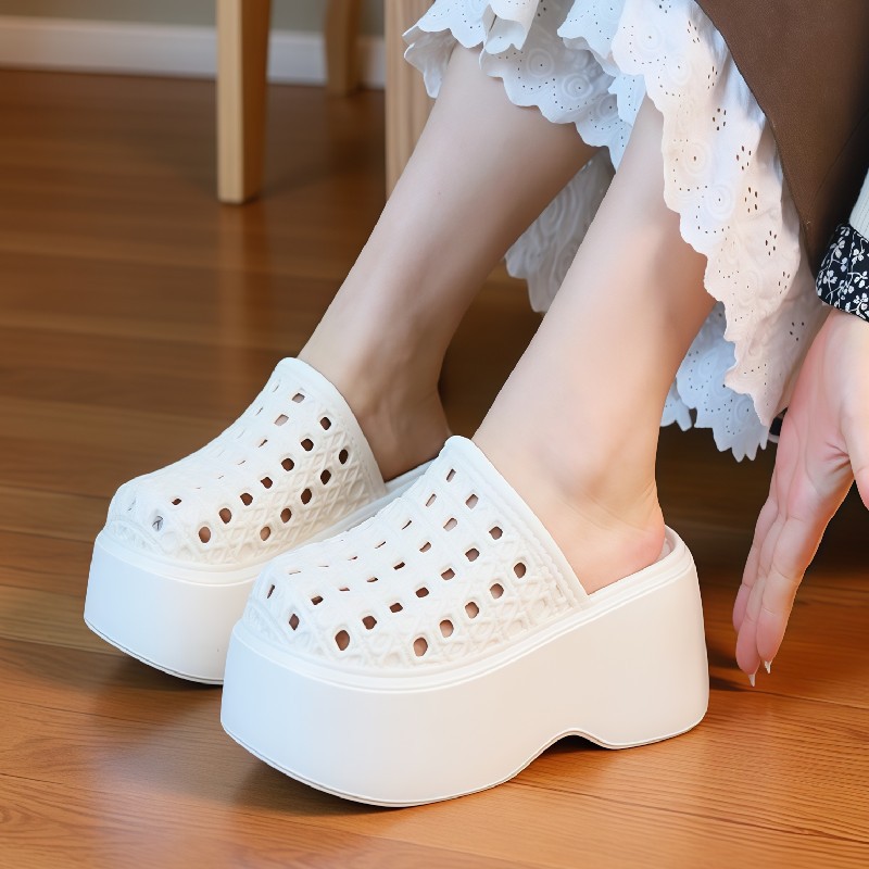 Grube, masywne klapki na platf – Women Shoes Mules recenzja i cena
