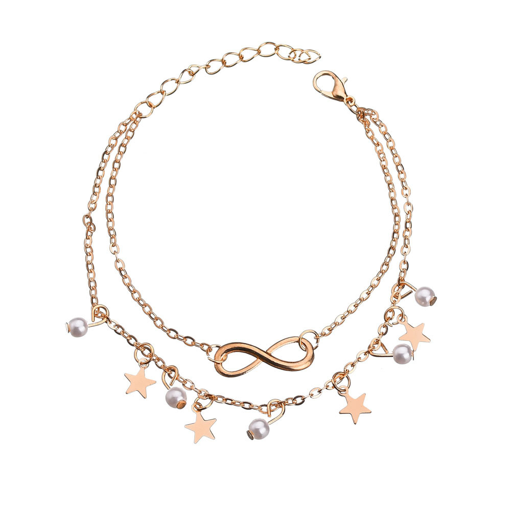 Prosta frędzel Podwójna gwiazd – Gold Chain Sandal recenzja i cena