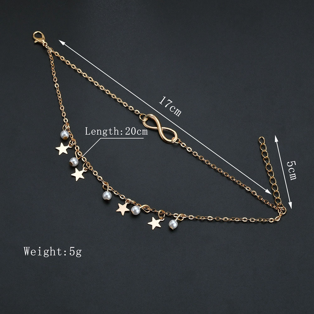 Prosta frędzel Podwójna gwiazd – Gold Chain Sandal recenzja i cena